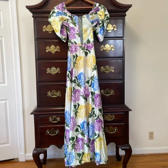 New Mar a Mar Ensencia Floral Hydrangea Satin Dress size Medium - Picture 5 of 15